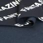 Preview: Sweat Stoff Textprint Amazing schwarz ecru - Bio